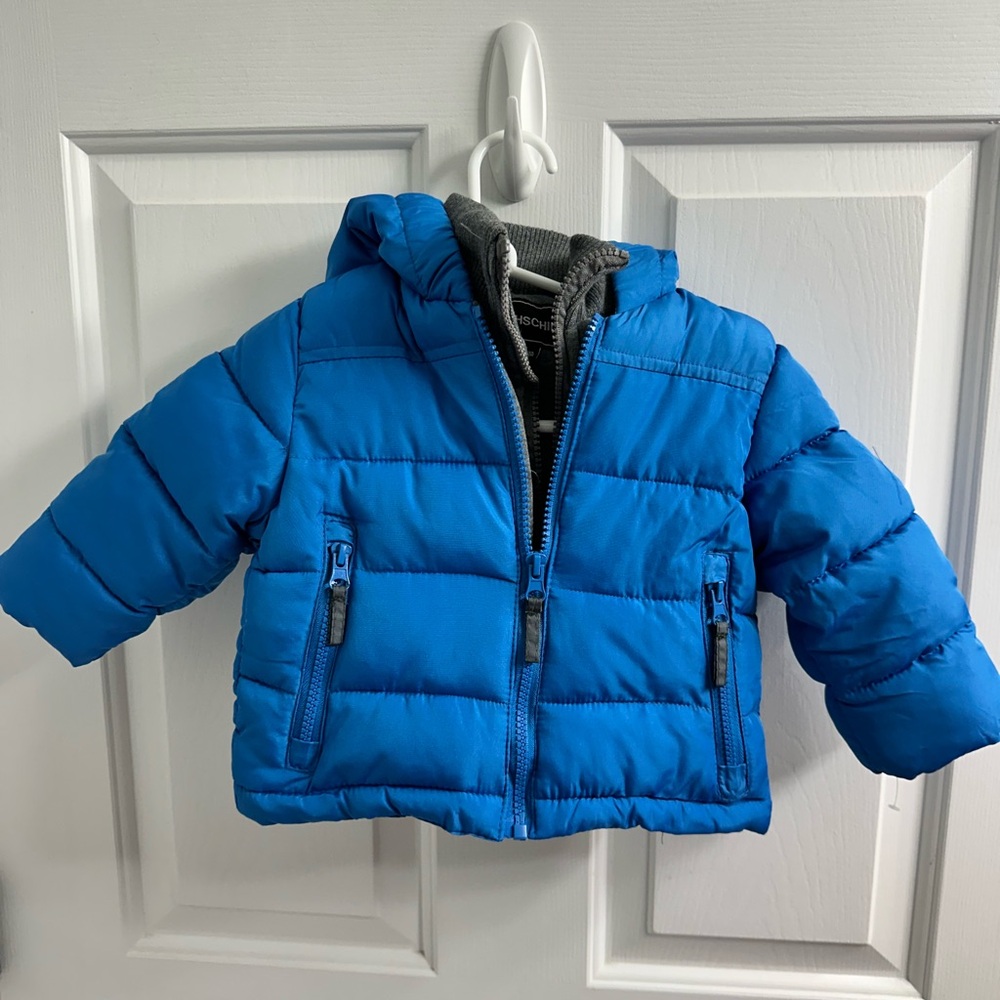 Rothschild puffer coat with fleece bib 
NWOT
SIZE 12 months 
Color is ocean blue